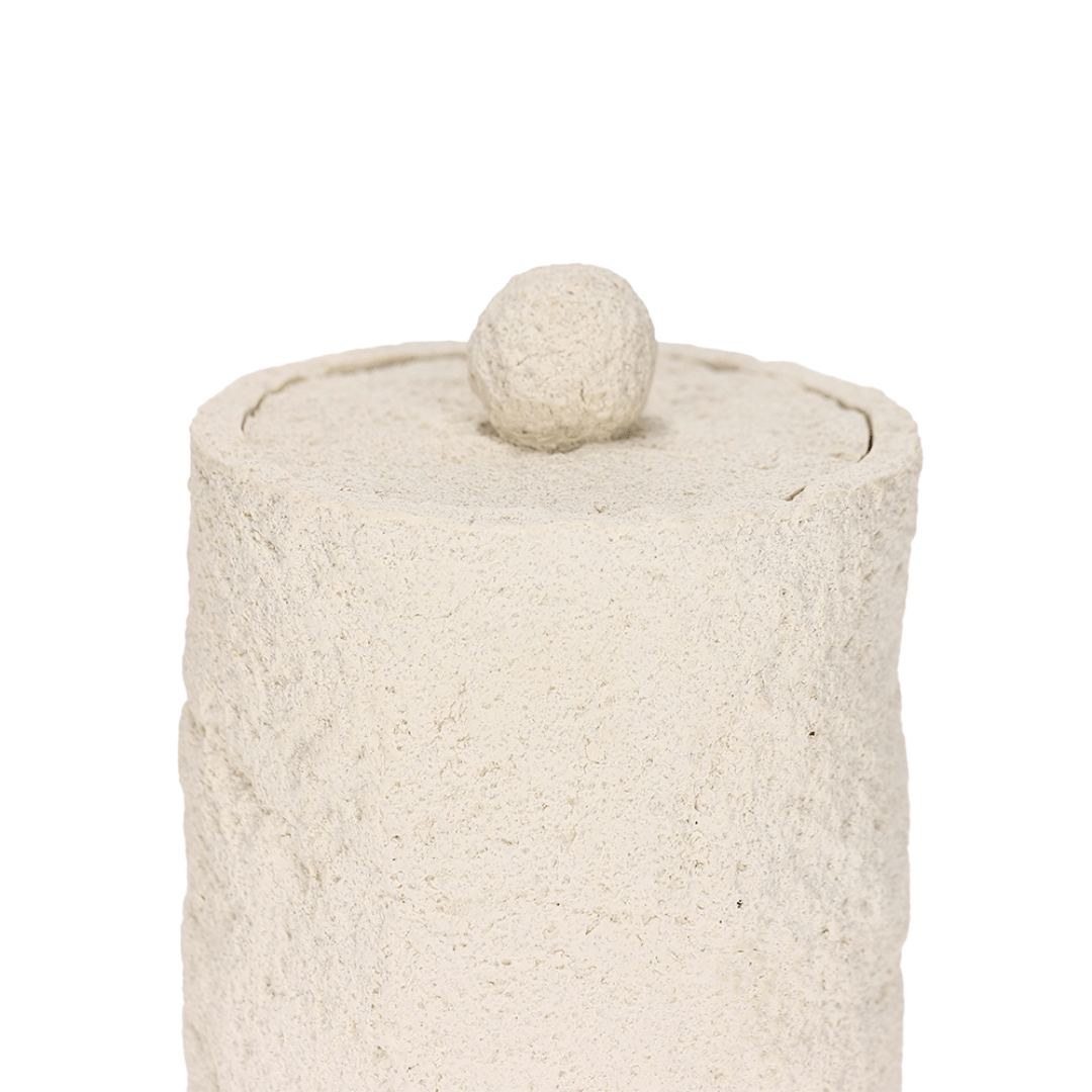 Pote Porta Objetos Multiuso Branco Polirresina Branco 11cm