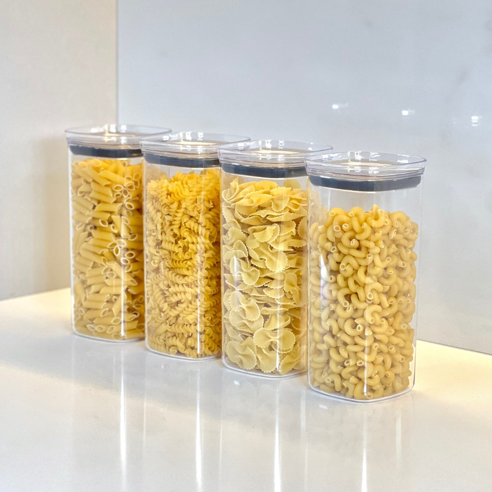 Pote Porta Mantimento Organizador Quadrado com Tampa Hermética Natural Block 2 Litros