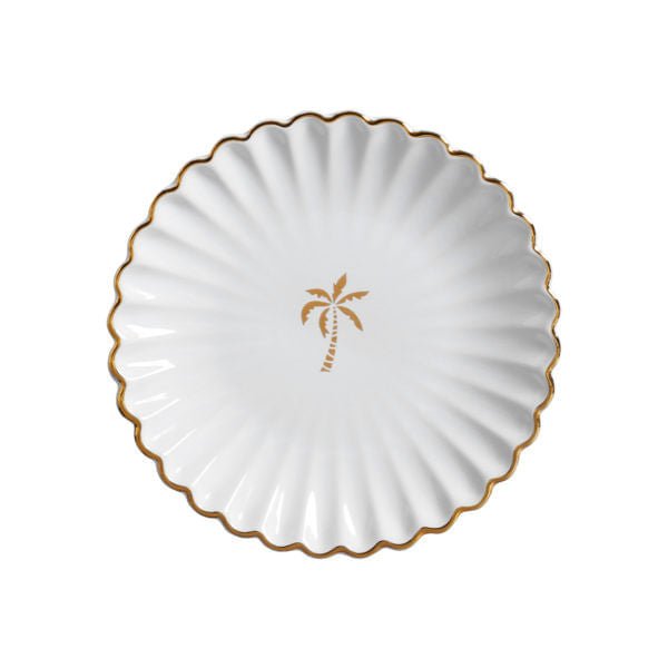 Prato de Sobremesa Coqueiro Maui Branco 20cm