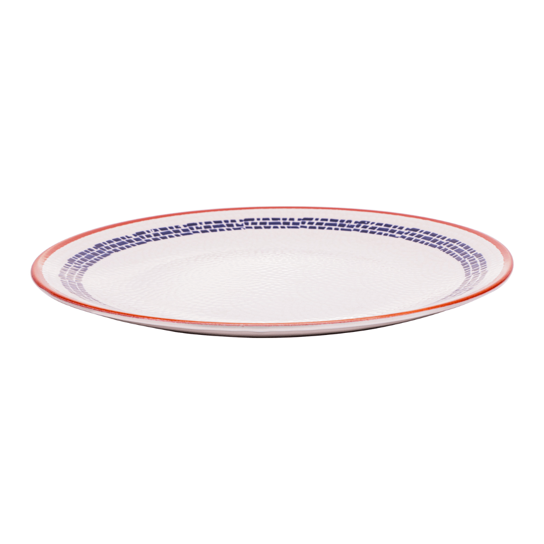 Prato de Sobremesa Village em Cerâmica Creme 20cm