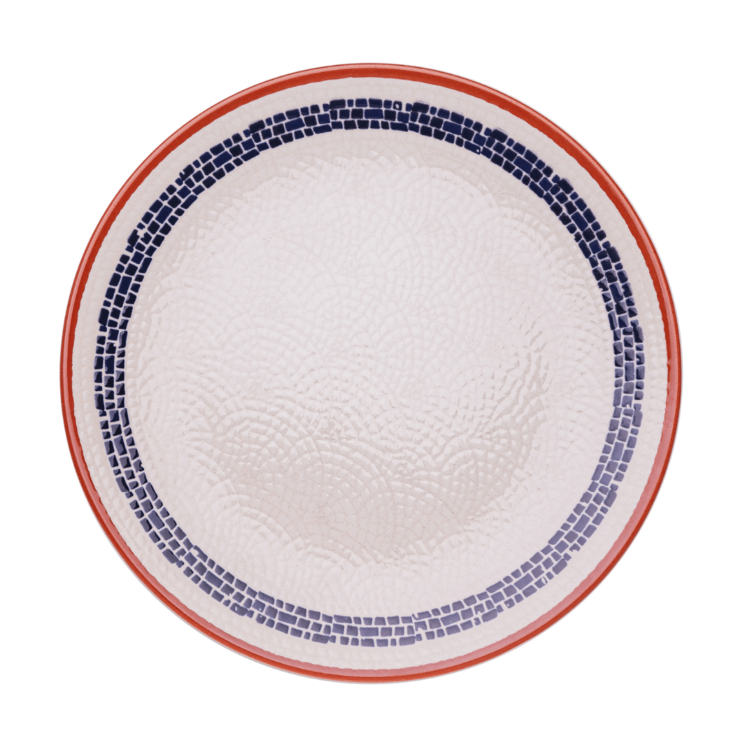 Prato Raso Village em Cerâmica Creme 25cm