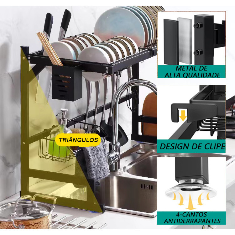 Escorredor de Louça Suspenso Autossustentável Modular 65cm
