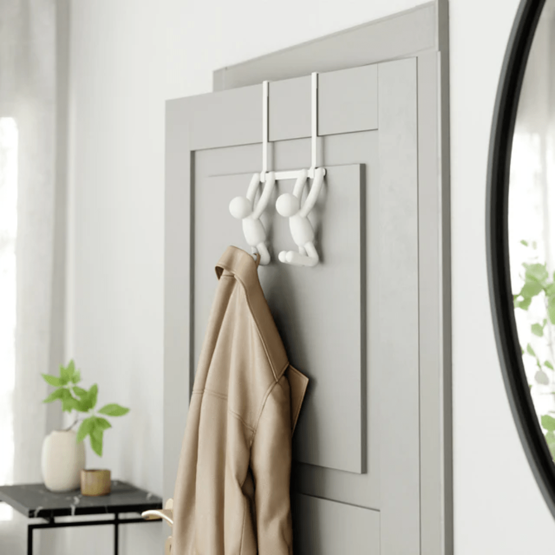 Suporte Cabideiro de Porta Buddy Branco