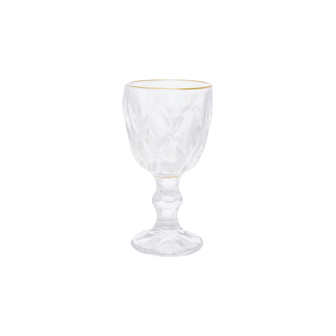 Taça de Licor em Vidro com FIo de Ouro Diamond 50ml