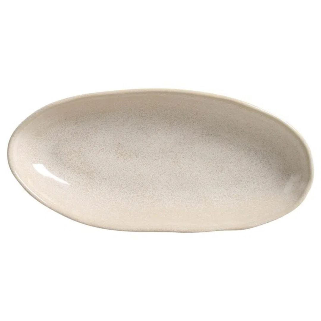 Travessa Oval Funda Orgânica Latte Off White 32cm