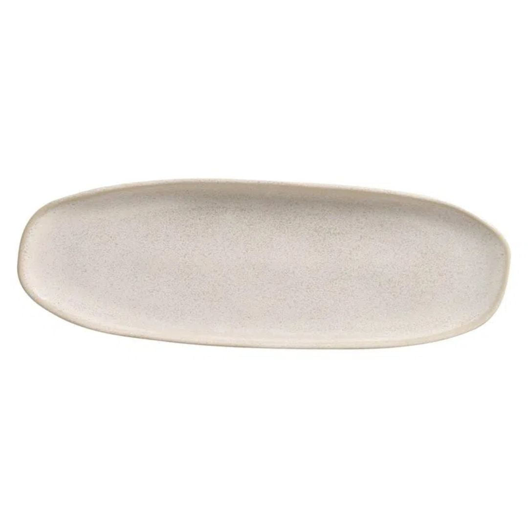 Travessa Oval Orgânica Latte Off White 36cm