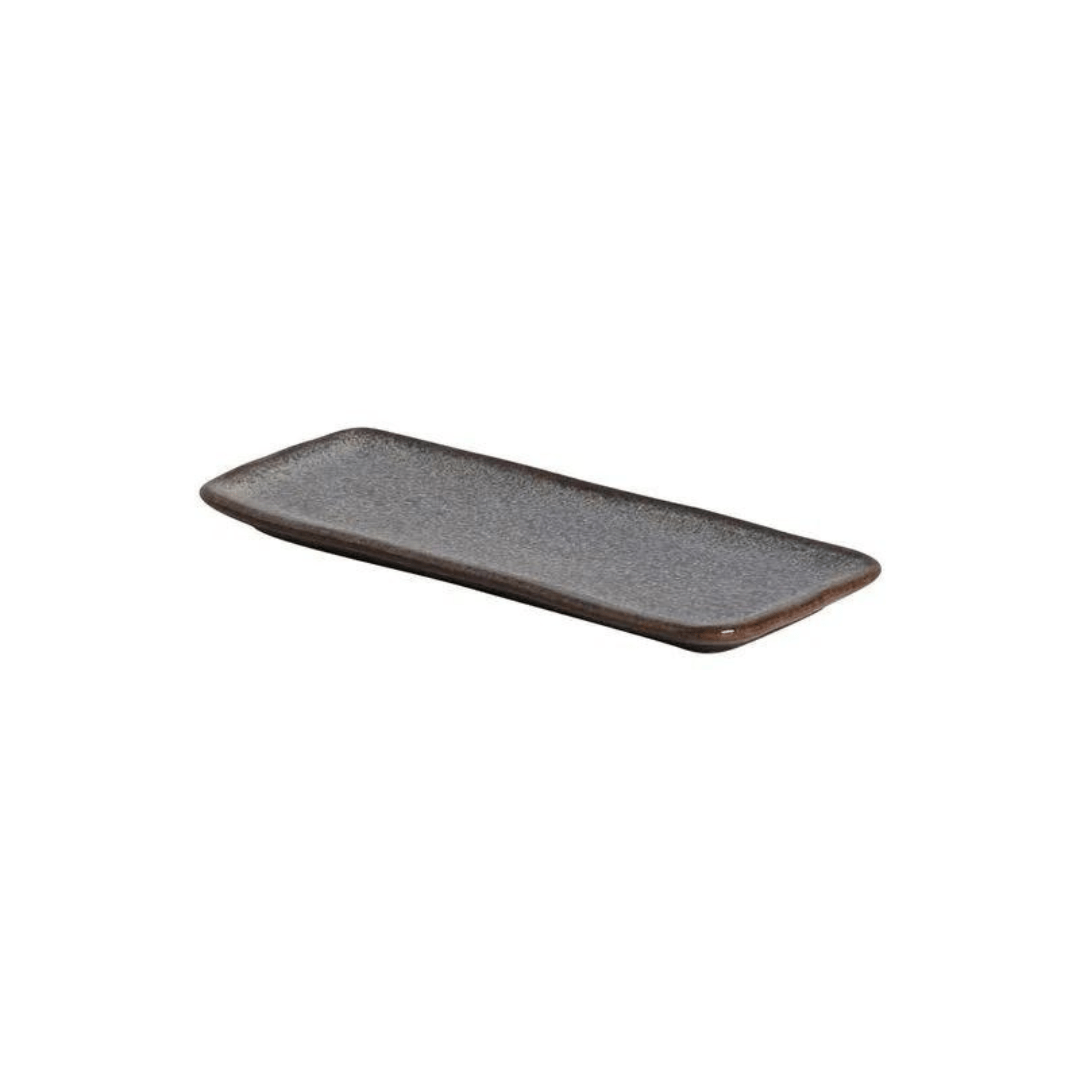 Travessa Retangular Orgânica Titanium 22cm