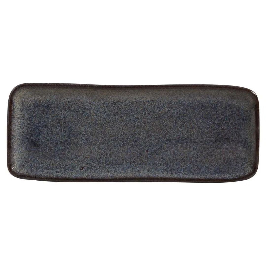 Travessa Retangular Orgânica Titanium 33cm