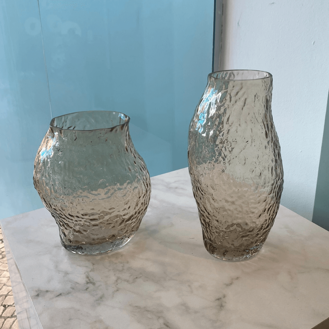 Vaso de Vidro Âmbar 30cm
