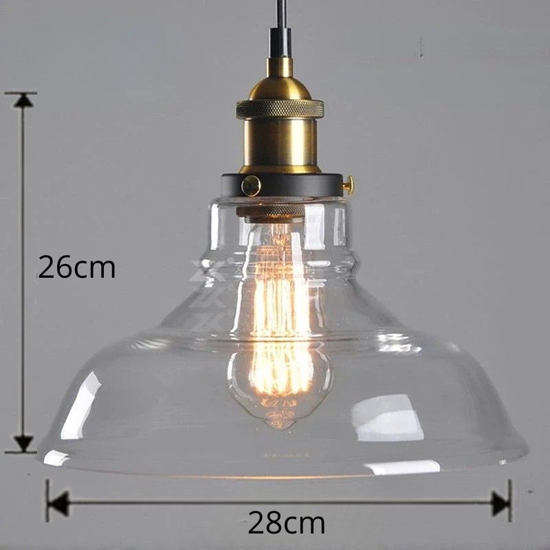 Lustre Pendente Vintage Retrô Lumière LEDZ - Fumê / Âmbar / Transparente