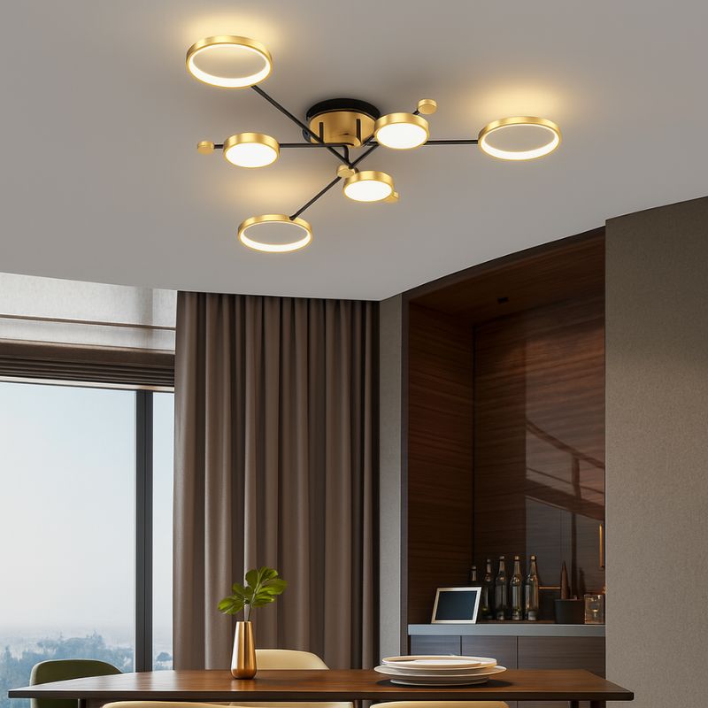 Lustre Pendente Moderno Geométrico Slim Led