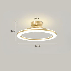 Luminária de Teto Plafon Circular Lumina LEDZ – Dourado/Preto – 20cm/30cm