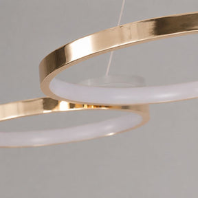 Lustre Pendente Minimalista Orgânico Firenze LEDZ – Dourado/Prata/Preto – 107cm