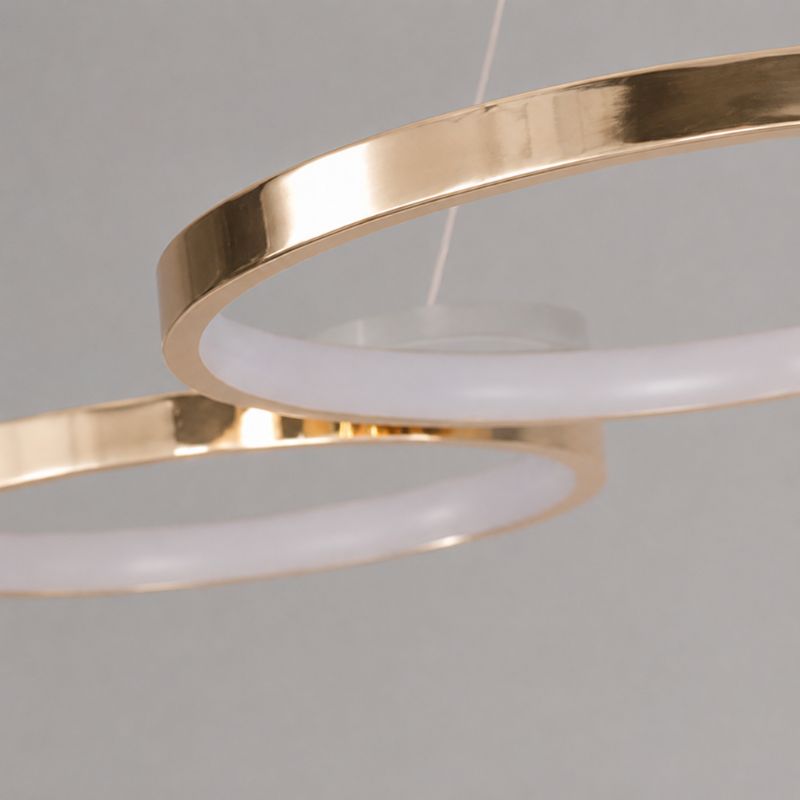 Lustre Pendente Minimalista Orgânico Firenze LEDZ – Dourado/Prata/Preto – 107cm