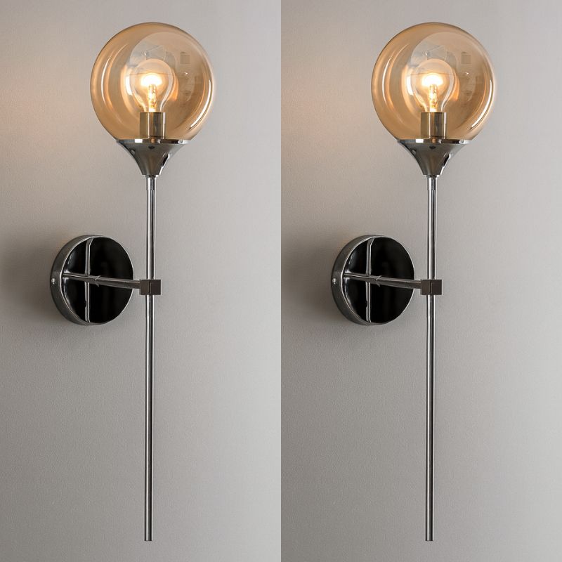 Luminária Arandela de Parede Estilo Clássico Royale LEDZ - Prata / Dourado - 60cm
