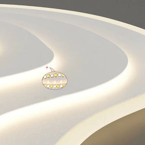 Lustre Luminária de Teto Plafon Minimalista Orgânico Concetto LEDZ - 40cm/50cm/60cm