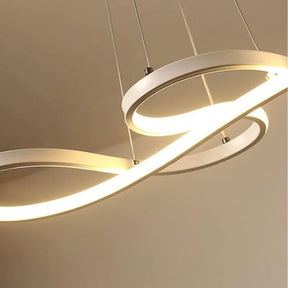 Lustre Pendente Minimalista Orgânico Nature LEDZ - Preto / Branco / Dourado – 75cm / 92cm