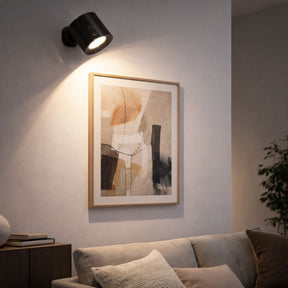 Luminária Arandela de Parede Sem Fio Com Controle Remoto Recarregável Para Decoração/Quadros/Espelhos Lexys LEDZ – Preto/Branco