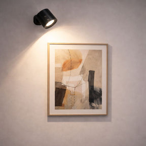 Luminária Arandela de Parede Sem Fio Com Controle Remoto Recarregável Para Decoração/Quadros/Espelhos Lexys LEDZ – Preto/Branco