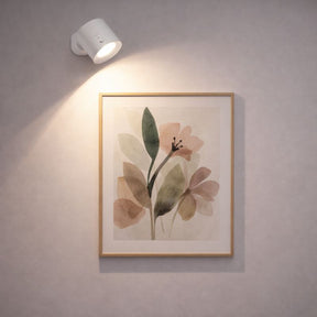 Luminária Arandela de Parede Sem Fio Com Controle Remoto Recarregável Para Decoração/Quadros/Espelhos Lexys LEDZ – Preto/Branco