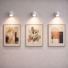 Luminária Arandela de Parede Sem Fio Com Controle Remoto Recarregável Para Decoração/Quadros/Espelhos Lexys LEDZ – Preto/Branco