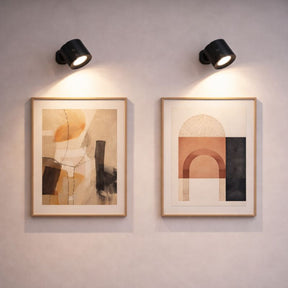 Luminária Arandela de Parede Sem Fio Com Controle Remoto Recarregável Para Decoração/Quadros/Espelhos Lexys LEDZ – Preto/Branco