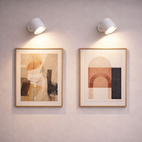 Luminária Arandela de Parede Sem Fio Com Controle Remoto Recarregável Para Decoração/Quadros/Espelhos Lexys LEDZ – Preto/Branco