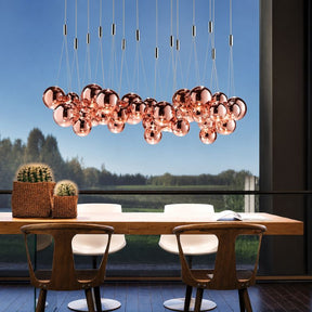 Lustre Pendente Design Italiano Vetro Chiaro Fascio LEDZ - Conjunto de 3 Globos (10cm/12cm/15cm)