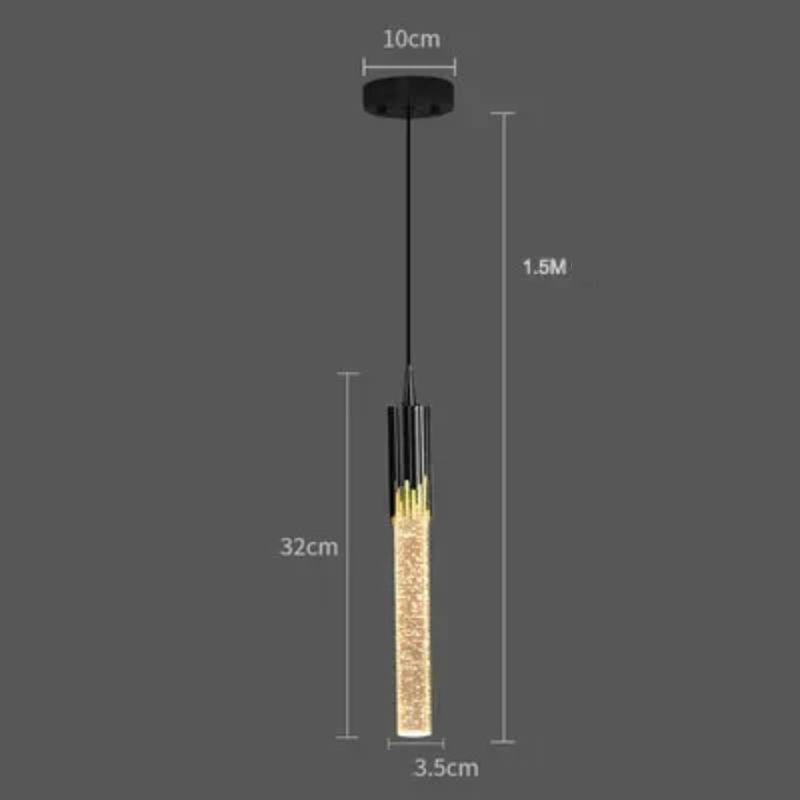 Lustre Pendente de Luxo Bastão em Bolhas Led