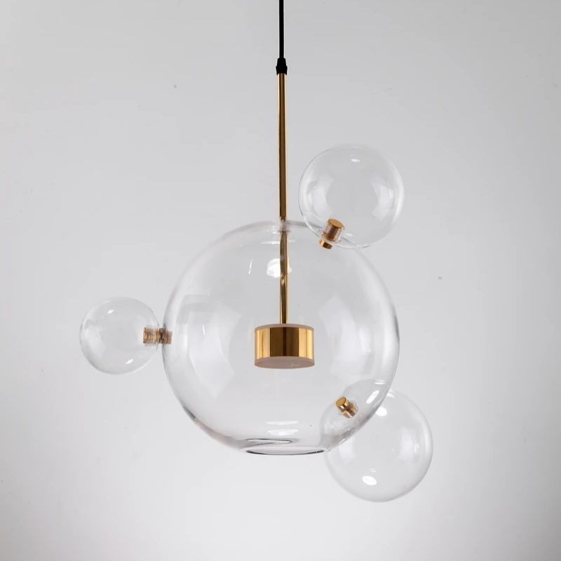 Lustre Pendente Design Italiano Vetro a Bolle Led - 1 Bolha / 4 Bolhas / 6 Bolhas