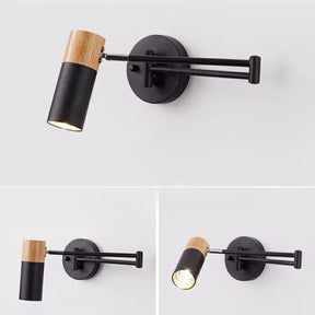 Luminária Arandela de Parede Moderna Articulada Flexis LEDZ - Preto/Branco