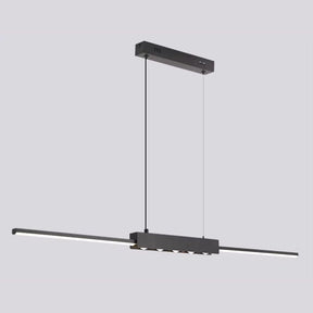Lustre Pendente Minimalista Linear Slim com Foco em LED Central Pulse LEDZ – Preto – 100cm