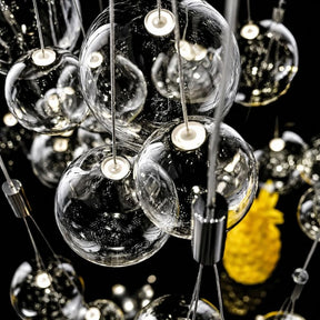 Lustre Pendente Design Italiano Vetro Chiaro Fascio LEDZ - Conjunto de 3 Globos (10cm/12cm/15cm)
