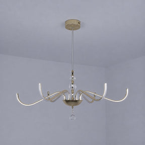 Lustre Pendente Escultural de Luxo Orgânico Opere Coroa LEDZ - Preto / Prata / Dourado