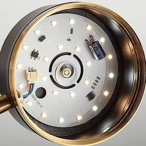 Lustre Pendente Moderno Geométrico Advantage Led - Preto e Dourado