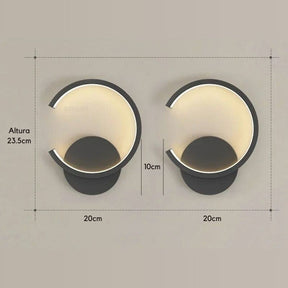 Luminária Arandela de Parede Minimalista Essenza LED – Preto / Branco / Dourado