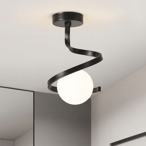 Luminária de Teto Plafon Helix LEDZ - Preto/Dourado