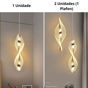Lustre Pendente de Luxo Infinity Led