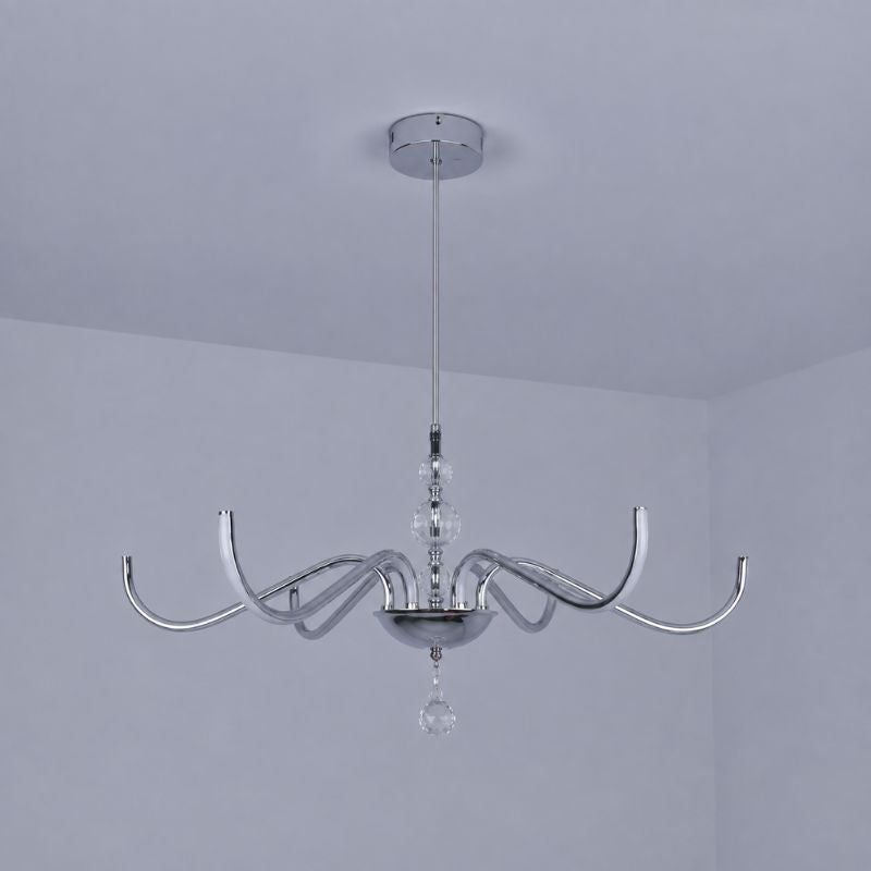 Lustre Pendente Escultural de Luxo Orgânico Opere Coroa LEDZ - Preto / Prata / Dourado
