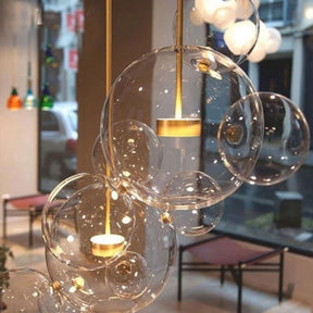 Lustre Pendente Design Italiano Vetro a Bolle Led - 1 Bolha / 4 Bolhas / 6 Bolhas