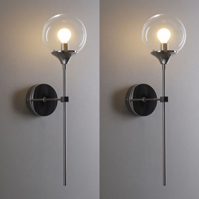 Luminária Arandela de Parede Estilo Clássico Royale LEDZ - Prata / Dourado - 60cm