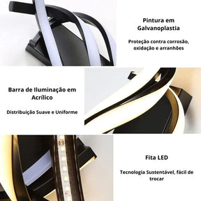 Luminária Arandela de Parede Moderna Concha Led - 16W