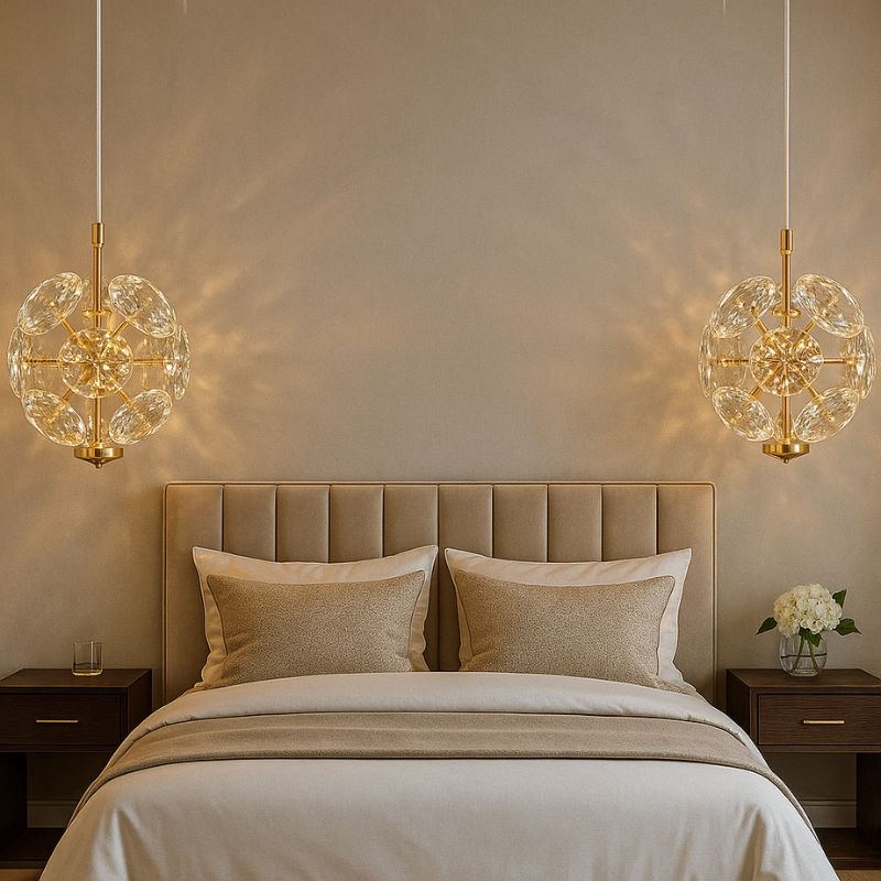 Lustre Pendente de Luxo Cristal em Vidro K9 Ducale LEDZ