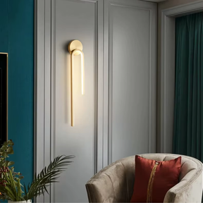 Luminária Arandela de Parede Minimalista Duetto LEDZ – Preto ou Dourado