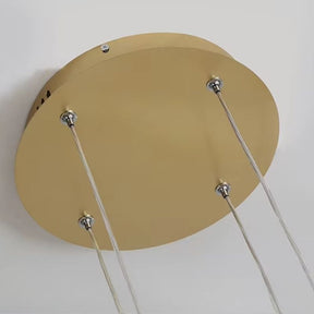 Lustre Pendente de Luxo Coliseum LEDZ - 3, 4 ou 5 Anéis - Preto/Branco/Dourado