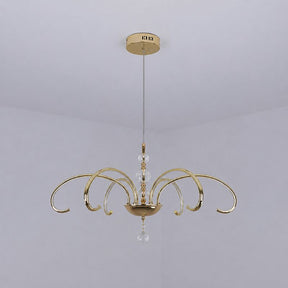 Lustre Pendente Escultural de Luxo Orgânico Opere Cascata LEDZ - Preto / Prata / Dourado