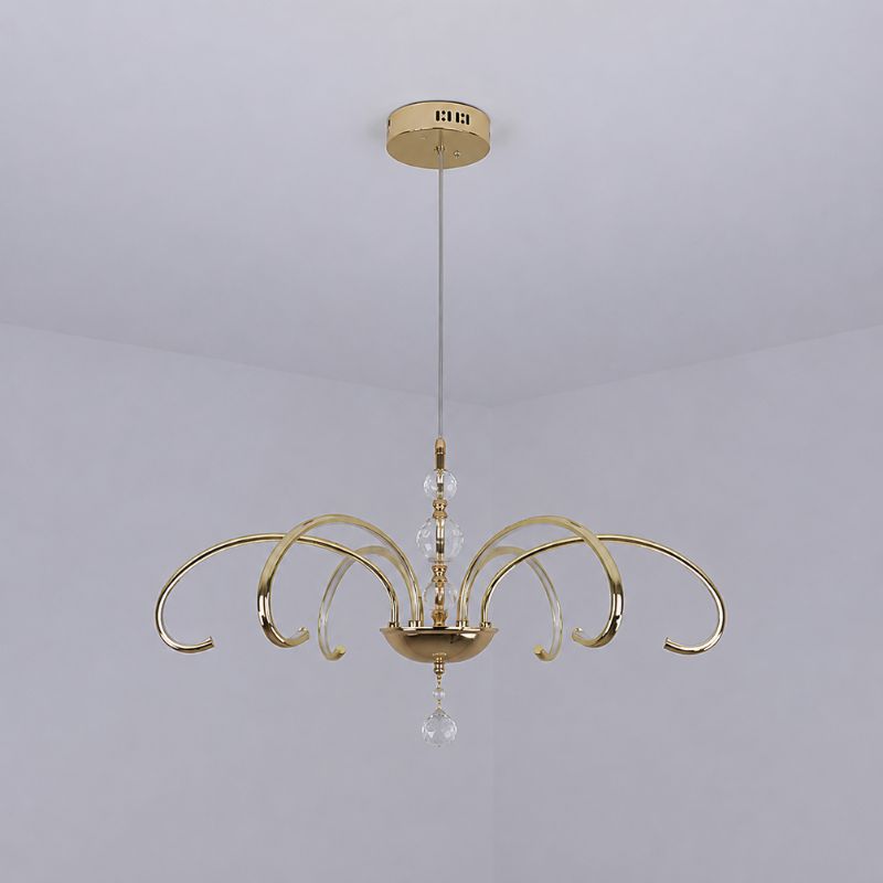 Lustre Pendente Escultural de Luxo Orgânico Opere Cascata LEDZ - Preto / Prata / Dourado