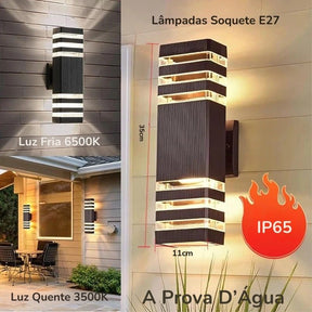 Luminária Arandela de Parede Externa à Prova D´Água IP65 Urban LED - 30cm/35cm