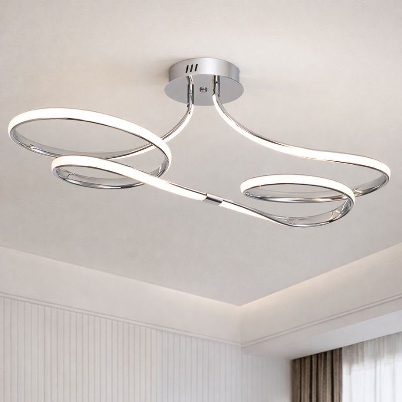 Últimas Unidades – 30% OFF | Lustre Luminária de Teto Plafon de Luxo Fluence LEDZ - Dourado/Prata/Preto – 75cm/96cm