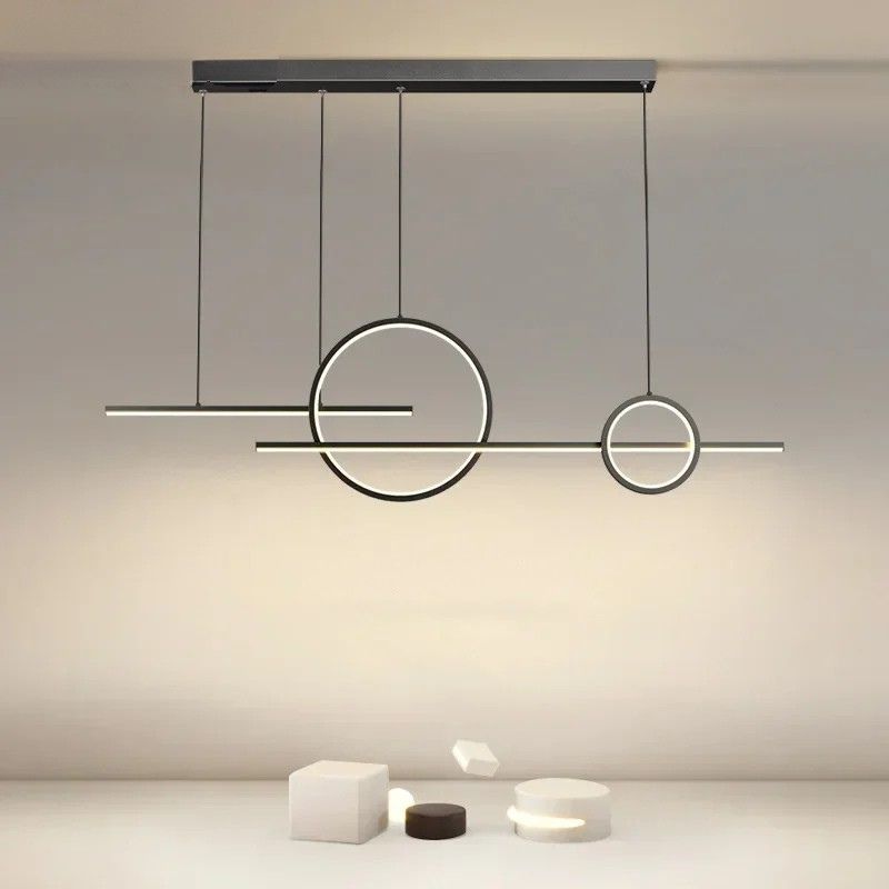 Lustre Pendente Minimalista Linear duas Hastes Impact LEDZ - 110cm